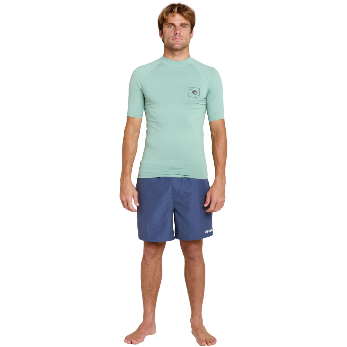 2026 Rip Curl Heren Streamline UPF Lycra-vest Met Korte Mouwen 172MRV - Aloe